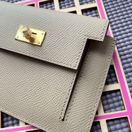 HM Kelly Pocket 13.5 Light Brown Epsom Ghw