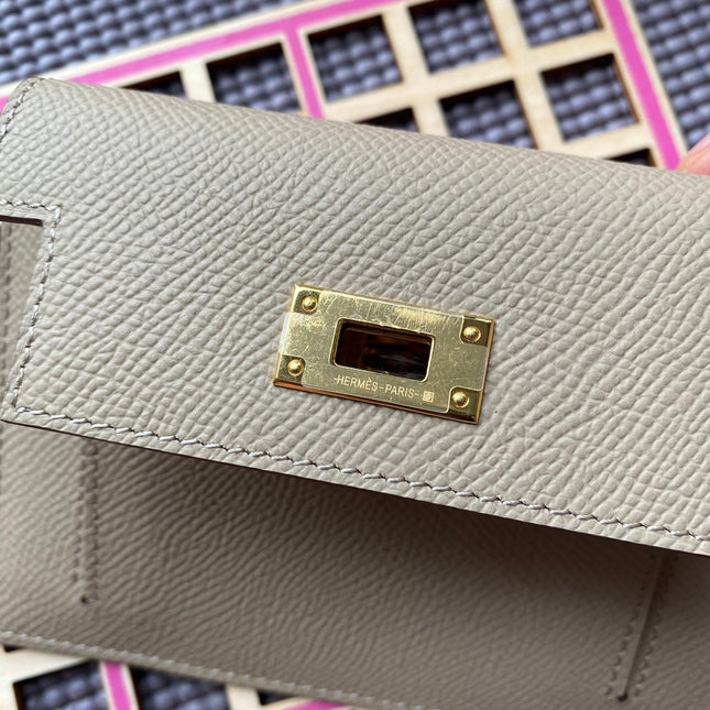 HM Kelly Pocket 13.5 Light Brown Epsom Ghw