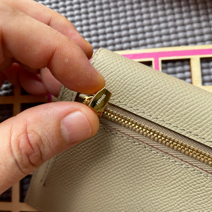 HM Kelly Pocket 13.5 Light Brown Epsom Ghw