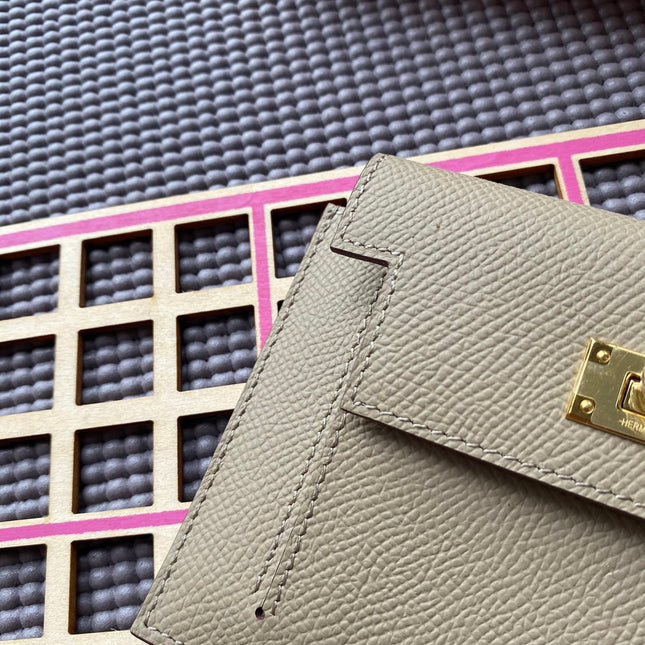 HM Kelly Pocket 13.5 Light Brown Epsom Ghw