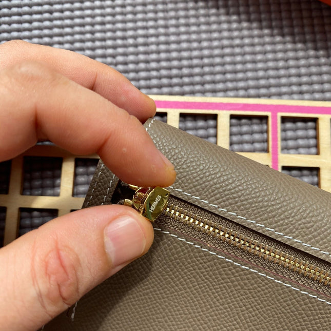 HM Kelly Pocket 13.5 Brown Epsom Ghw