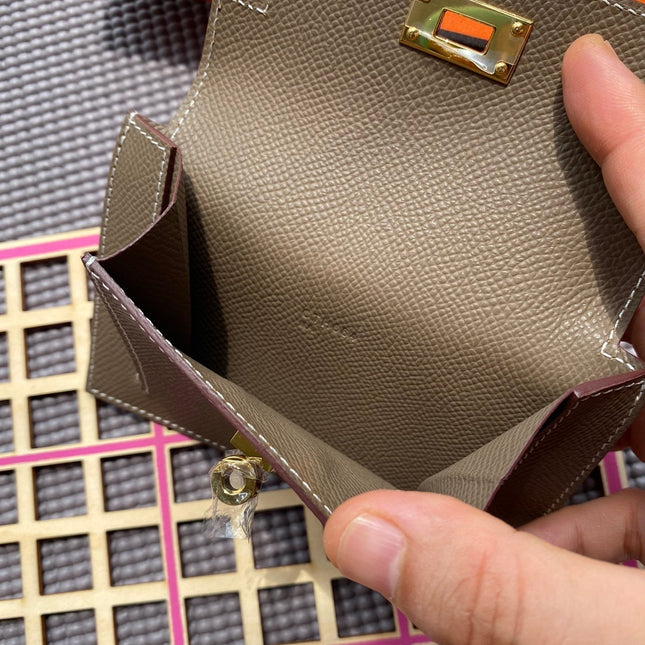 HM Kelly Pocket 13.5 Brown Epsom Ghw