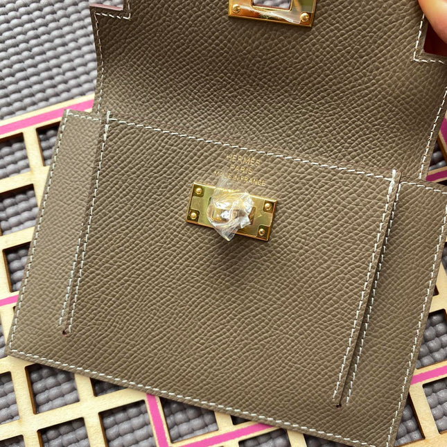 HM Kelly Pocket 13.5 Brown Epsom Ghw