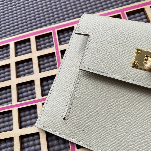 HM Kelly Pocket 13.5 White Epsom Ghw