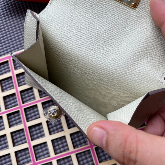 HM Kelly Pocket 13.5 White Epsom Ghw