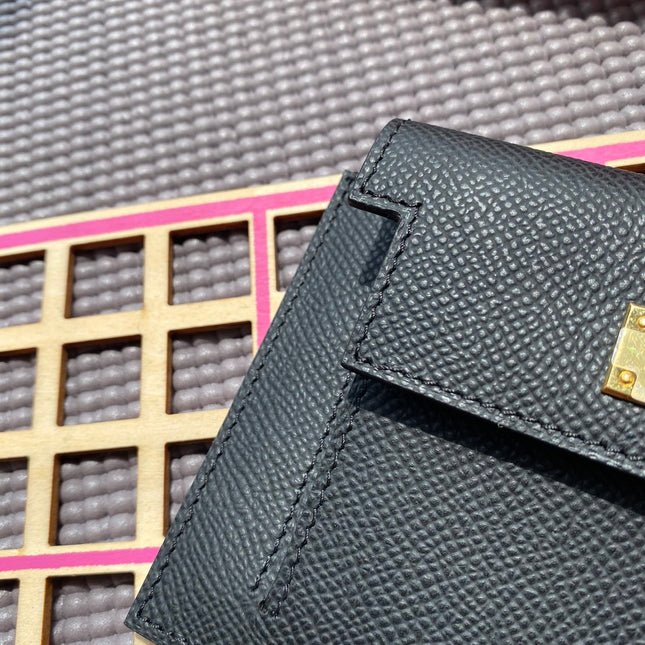 HM Kelly Pocket 13.5 Black Epsom Ghw