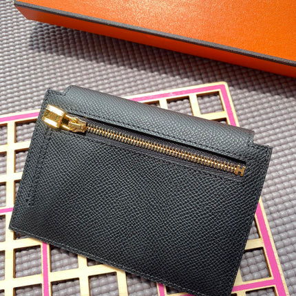 HM Kelly Pocket 13.5 Black Epsom Ghw