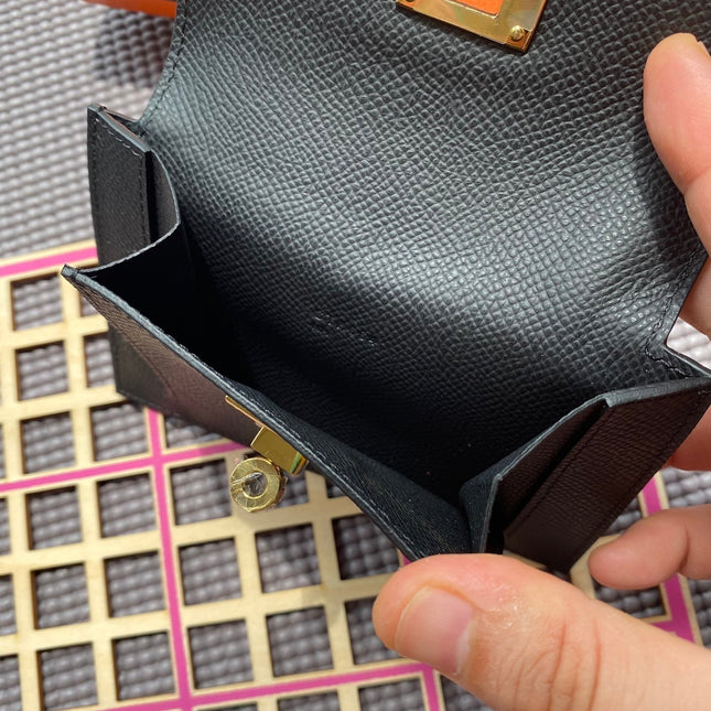 HM Kelly Pocket 13.5 Black Epsom Ghw