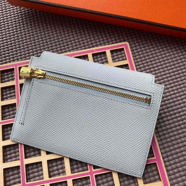 HM Kelly Pocket 13.5 Light Grey Epsom Ghw