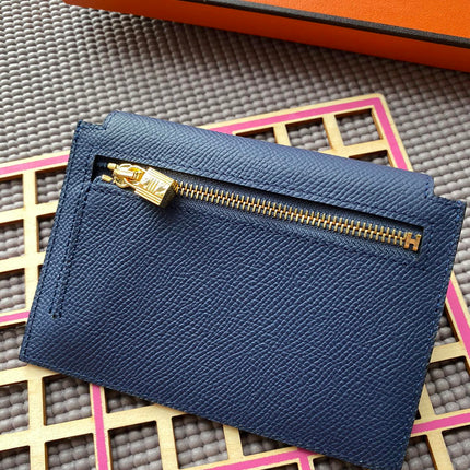 HM Kelly Pocket 13.5 Blue Epsom Ghw