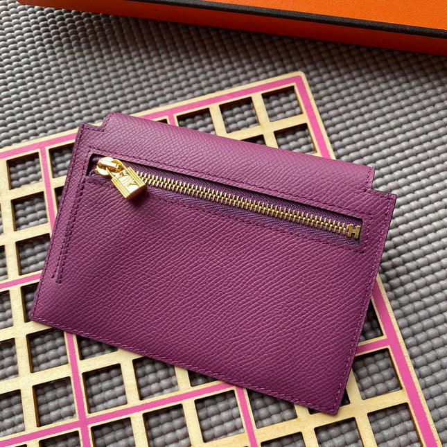 HM Kelly Pocket 13.5 Purple Epsom Ghw