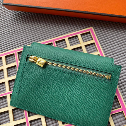 HM Kelly Pocket 13.5 Dark Green Epsom Ghw