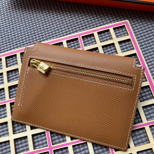 HM Kelly Pocket 13.5 Tan Epsom Ghw