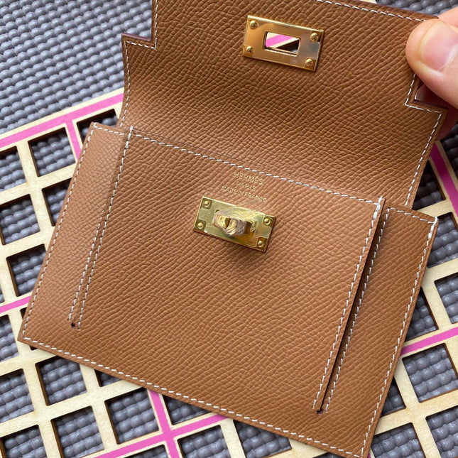 HM Kelly Pocket 13.5 Tan Epsom Ghw