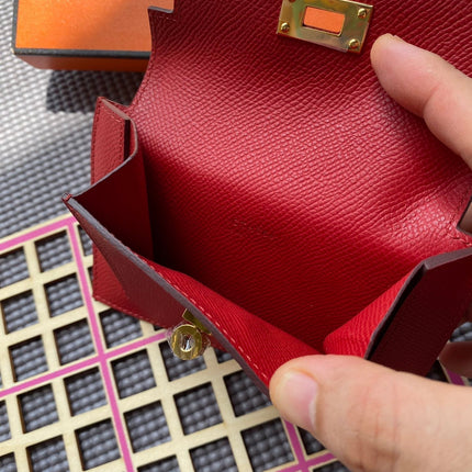 HM Kelly Pocket 13.5 Red Epsom Ghw