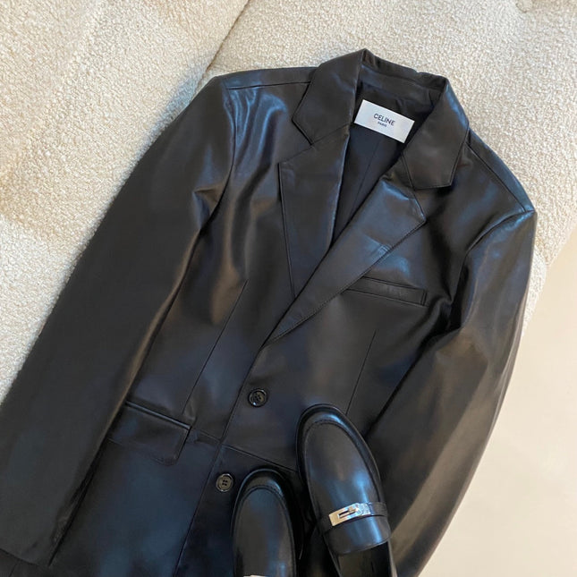 CELINE 25S LEATHER JACKET 0100