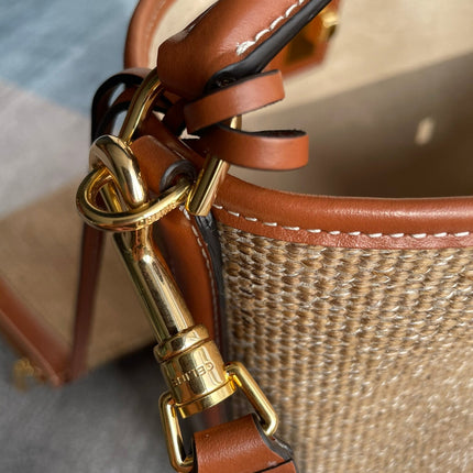 BUCKET 25 IN PRINTED CANVAS BROWN WHITE