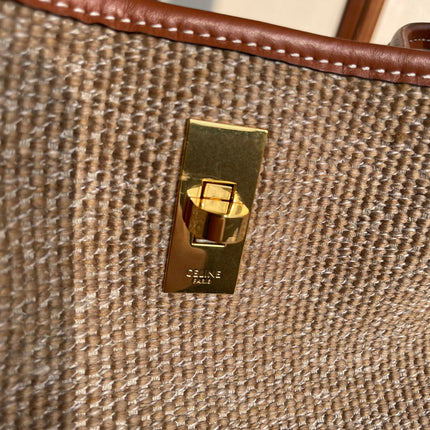 BUCKET 25 IN PRINTED CANVAS BROWN WHITE