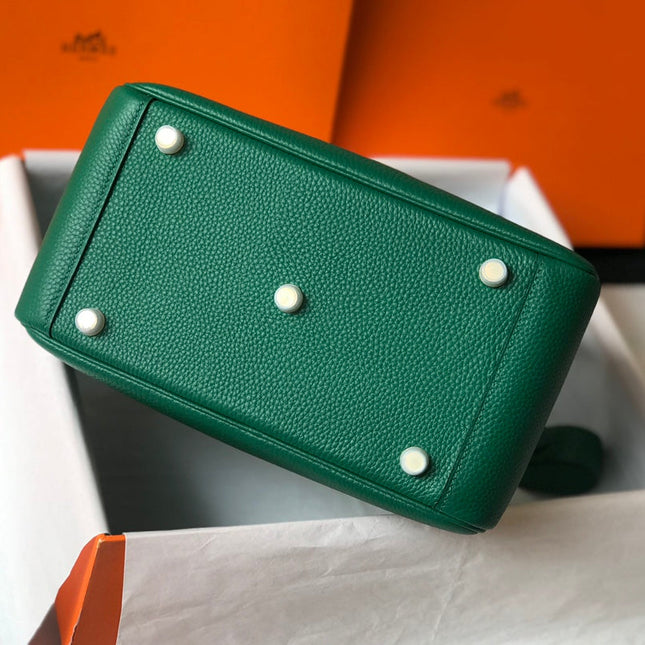 HM LINDY 30 BAG CASTLETON GREEN CALFSKIN