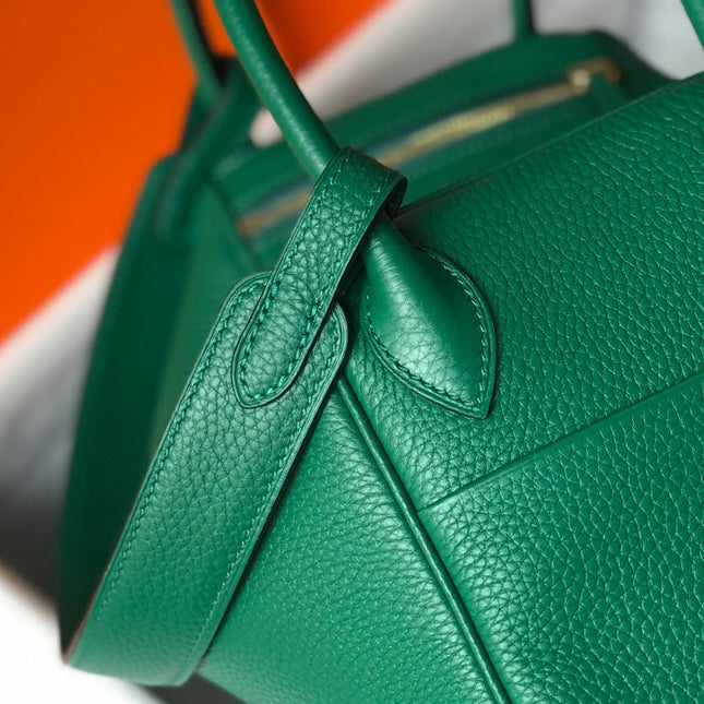 HM LINDY 26 BAG CASTLETON GREEN CALFSKIN