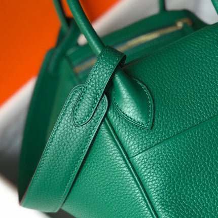 HM LINDY 30 BAG CASTLETON GREEN CALFSKIN