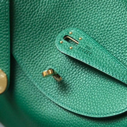 HM LINDY 30 BAG CASTLETON GREEN CALFSKIN