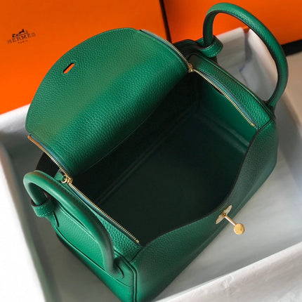 HM LINDY 26 BAG CASTLETON GREEN CALFSKIN