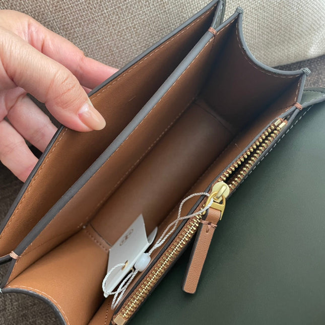 TRIOMPHE BOX 18 CALFSKIN SEA GREEN