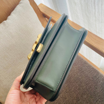 TRIOMPHE BOX 18 CALFSKIN SEA GREEN