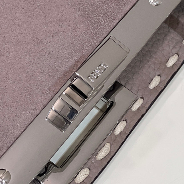 PEEKABOO ISEEU 33 IN TOBACCO BROWN GRAINED CALFSKIN SILVER HARDWARE