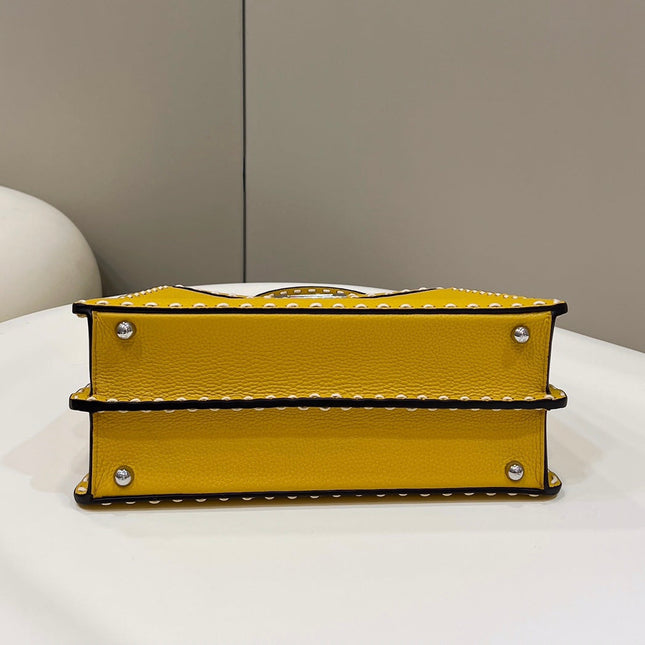 PEEKABOO ISEEU 33 IN YELLOW GRAINED CALFSKIN SILVER HARDWARE