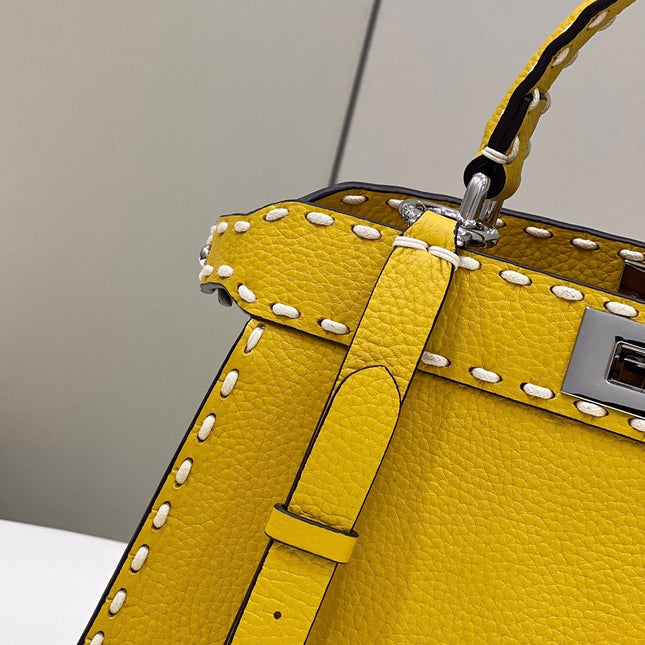 PEEKABOO ISEEU 33 IN YELLOW GRAINED CALFSKIN SILVER HARDWARE