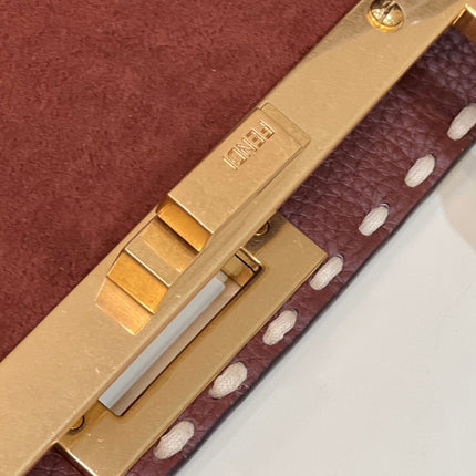 PEEKABOO ISEEU 33 IN SANGRIA RED GRAINED CALFSKIN GOLD HARDWARE