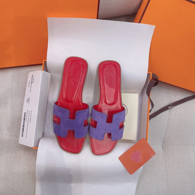 0ran Sandal Red/Violet Suede