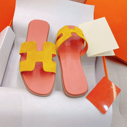 0ran Sandal Light Pink/Yellow Suede