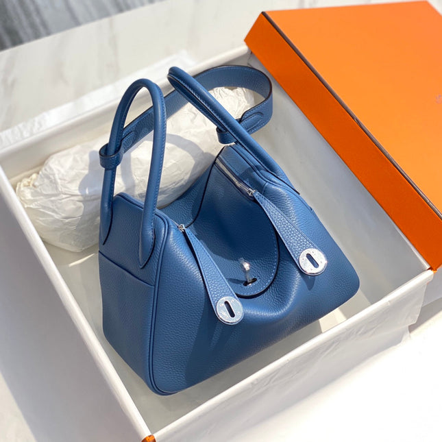 HM LINDY 26 BAG AZURE CALFSKIN