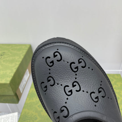 GG PLATFORM PERFORATED G 55 SANDAL BLACK IP FOAM