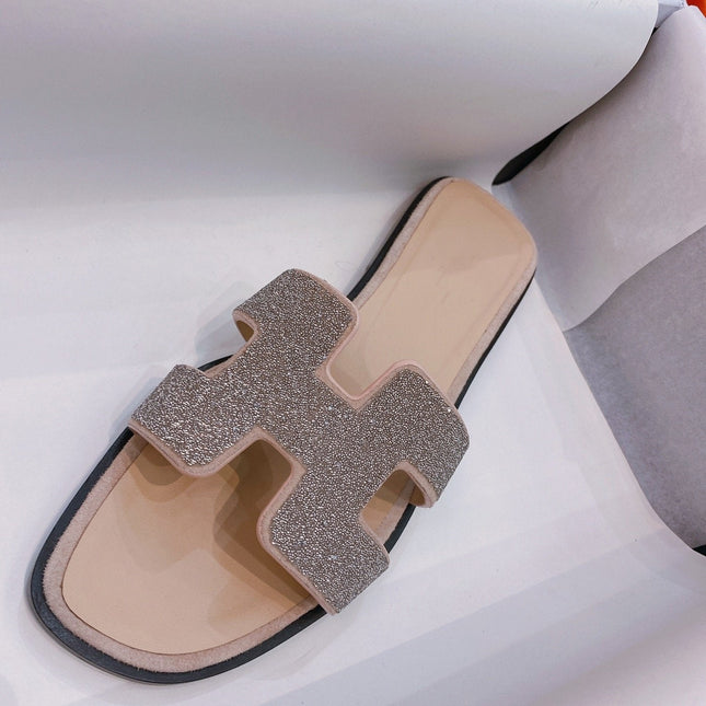 0ran Sandal Caviar Light Brown Leather