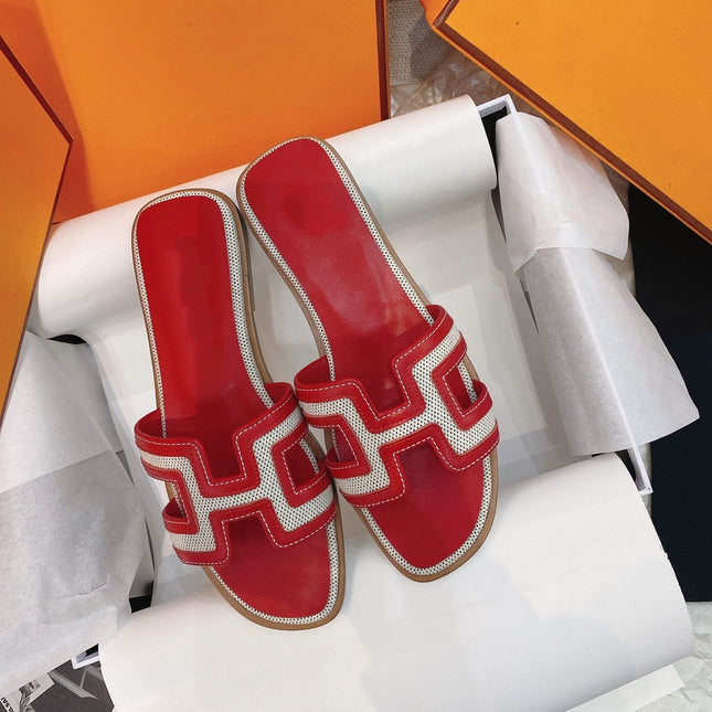 0ran Sandal Red Leather