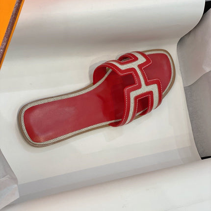 0ran Sandal Red Leather