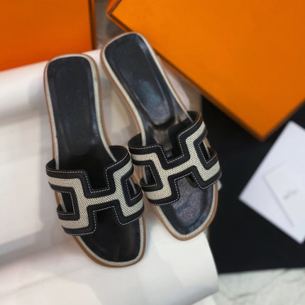 0ran Sandal Black Leather