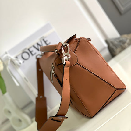 LOE PUZZLE LARGE 35 BAG IN BRONZE BROWN CALFSKIN