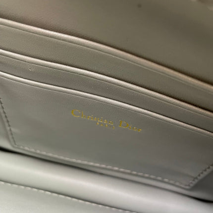 CARO POUCH 19 BAG IN GREY CALFSKIN