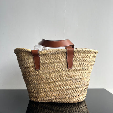TRIOMPHE 35 BEIGE MOROCCAN RAFFIA FIBERS BAG