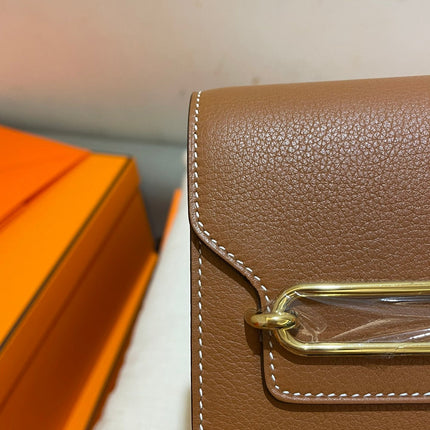 HM RoulisSlim Wallet 12.7 Tan Calfskin Ghw