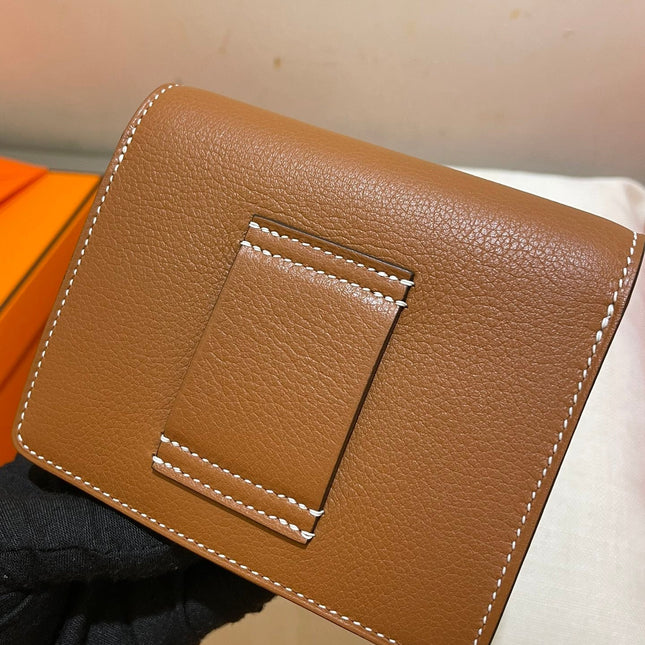 HM RoulisSlim Wallet 12.7 Tan Calfskin Ghw