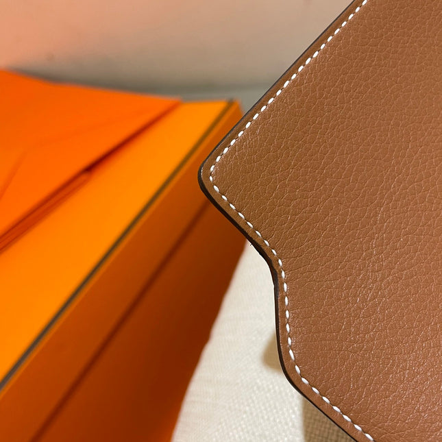 HM RoulisSlim Wallet 12.7 Tan Calfskin Ghw