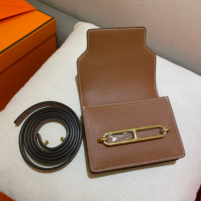 HM RoulisSlim Wallet 12.7 Tan Calfskin Ghw