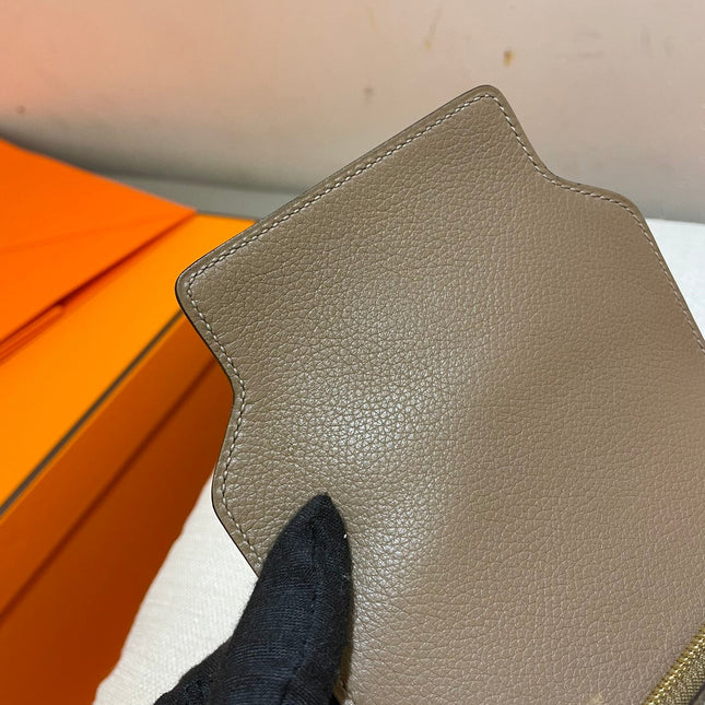 HM RoulisSlim Wallet 12.7 Brown Calfskin Ghw