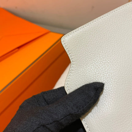 HM RoulisSlim Wallet 12.7 White Calfskin Ghw